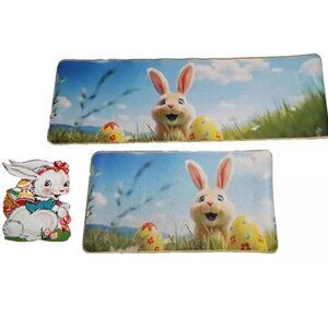 2 New Easter Floor Mat Rug (No Slip) Home Mats Carpet Throw